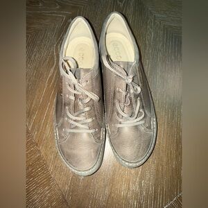 ECCO Cayla Leather Sneakers in Gray Women's 40/ US 9